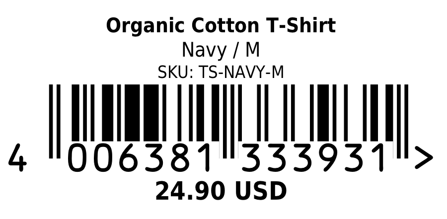 Thermal label example